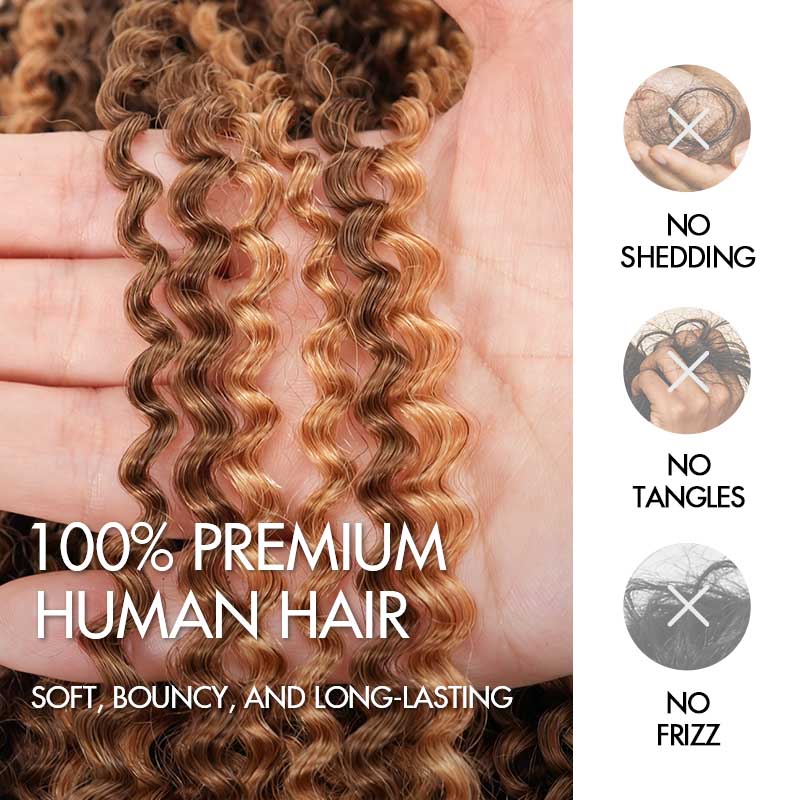 QVR Invisible Afro Kinky Curly Feather Crochet Hair Highlight 