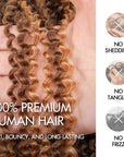 QVR Invisible Afro Kinky Curly Feather Crochet Hair Highlight 