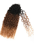QVR Twist Curly Feather Crochet Human Hair Ombre 