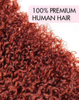 QVR Twist Curly Feather Crochet Human Hair Bright Brown 