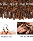 QVR Burmese Curly Feather Crochet Human Hair Highlight 