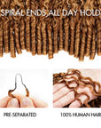 QVR Burmese Curly Feather Crochet Human Hair Highlight 