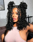 QVR Water Wave Crochet Hair Natural Black Machine Made Feather Human Hair Extension