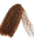 QVR Burmese Kinky Curly Feather Crochet Human Hair Highlight 