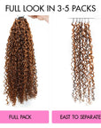 QVR Burmese Kinky Curly Feather Crochet Human Hair Highlight 