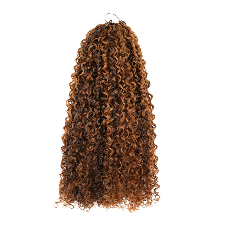 QVR Burmese Kinky Curly Feather Crochet Human Hair Highlight 