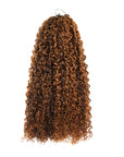 QVR Burmese Kinky Curly Feather Crochet Human Hair Highlight 