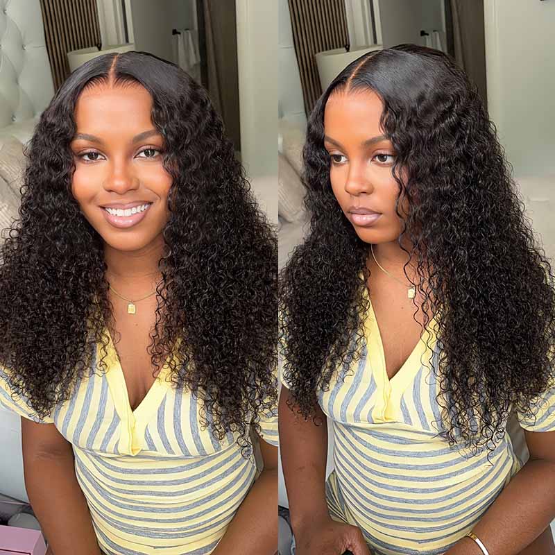QVR Burmese Curly 5X5 Lace Closure Wig Ready To Go Design Virgin Human Hair Wigs