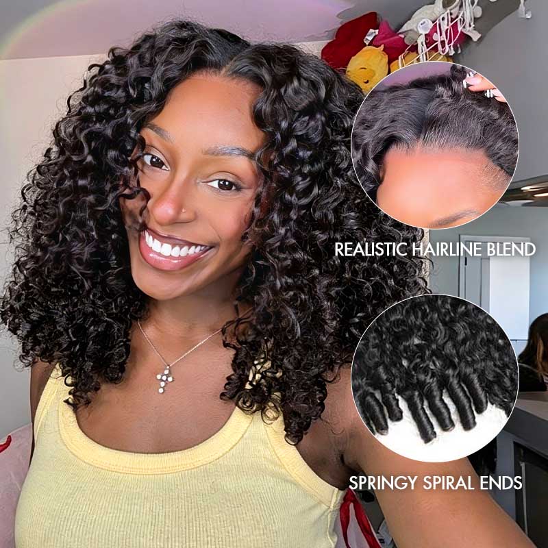 QVR Burmese Curly 5X5 Lace Closure Wig Ready To Go Design Virgin Human Hair Wigs