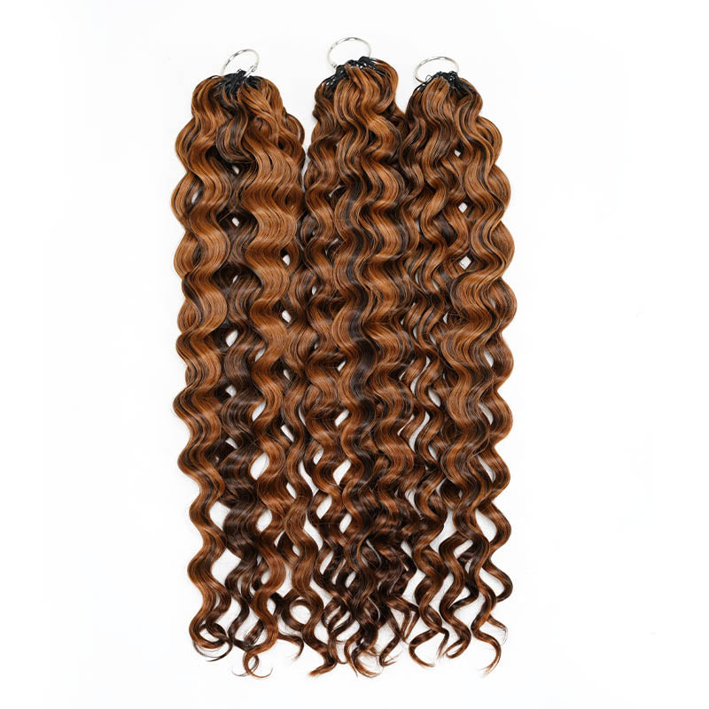 QVR Water Wave Feather Crochet Human Hair Highlight 