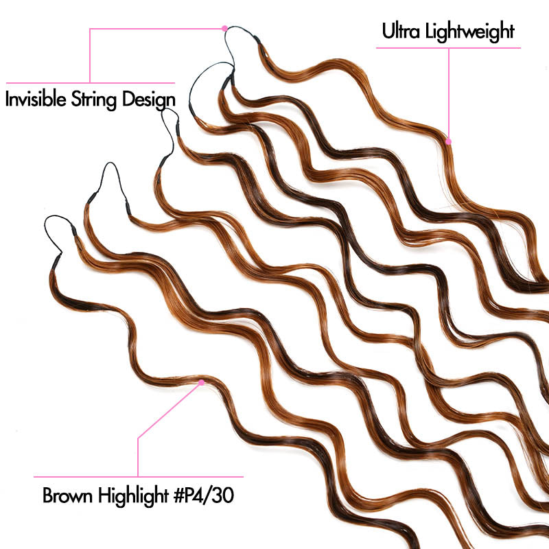 QVR Water Wave Feather Crochet Human Hair Highlight 