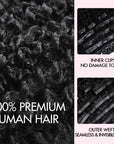 QVR Tight Curly PU Clip In Hair Extensions 9PCS 5PCS Volumizer Human Hair