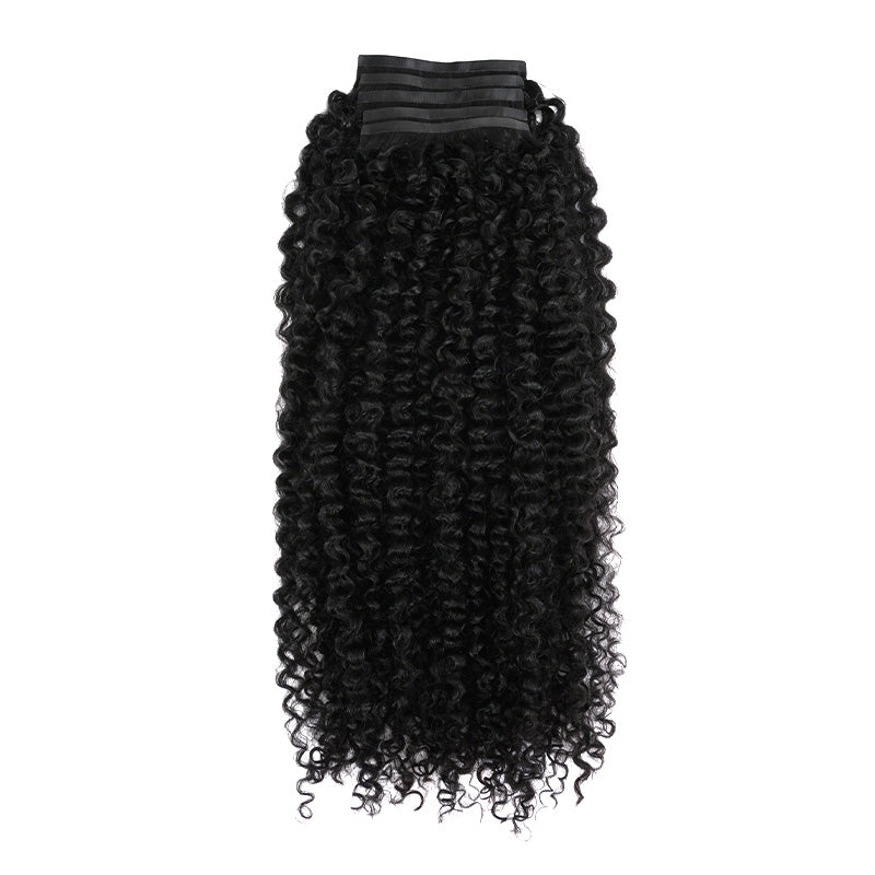 QVR Tight Curly PU Clip In Hair Extensions 9PCS 5PCS Volumizer Human Hair