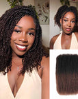 QVR Ombre Afro Kinky Bulk Braids Hair Extensions for Passion Twists & Locs