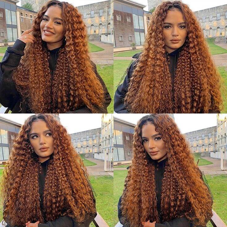 1b/30 ombre honey brown glueless lace wigs for natural look