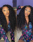 qvr hd lace wigs pre-plucked curly lace closure wig