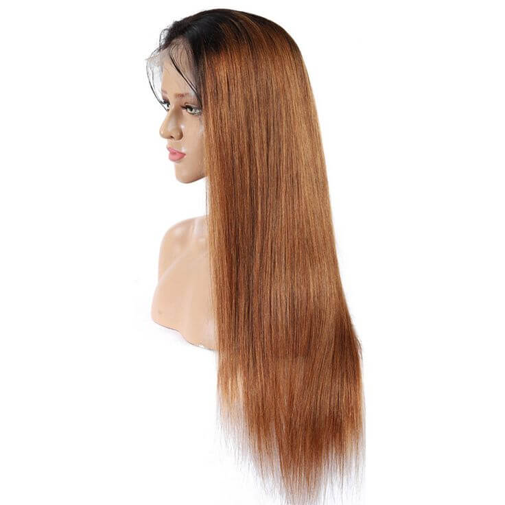 100% virgin human hair glueless wigs in ombre color
