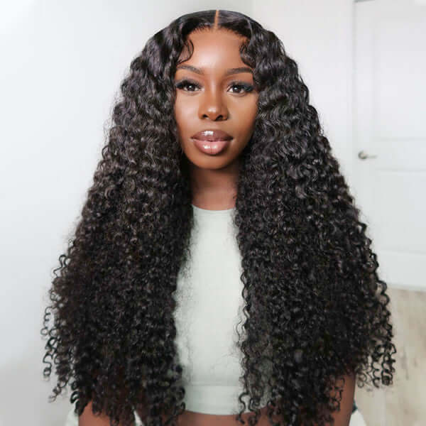 qvr hd lace wigs natural curly human hair wig for black women