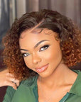 bouncy curly bob wigs, 4x6 lace human hair bob wigs for textured hair