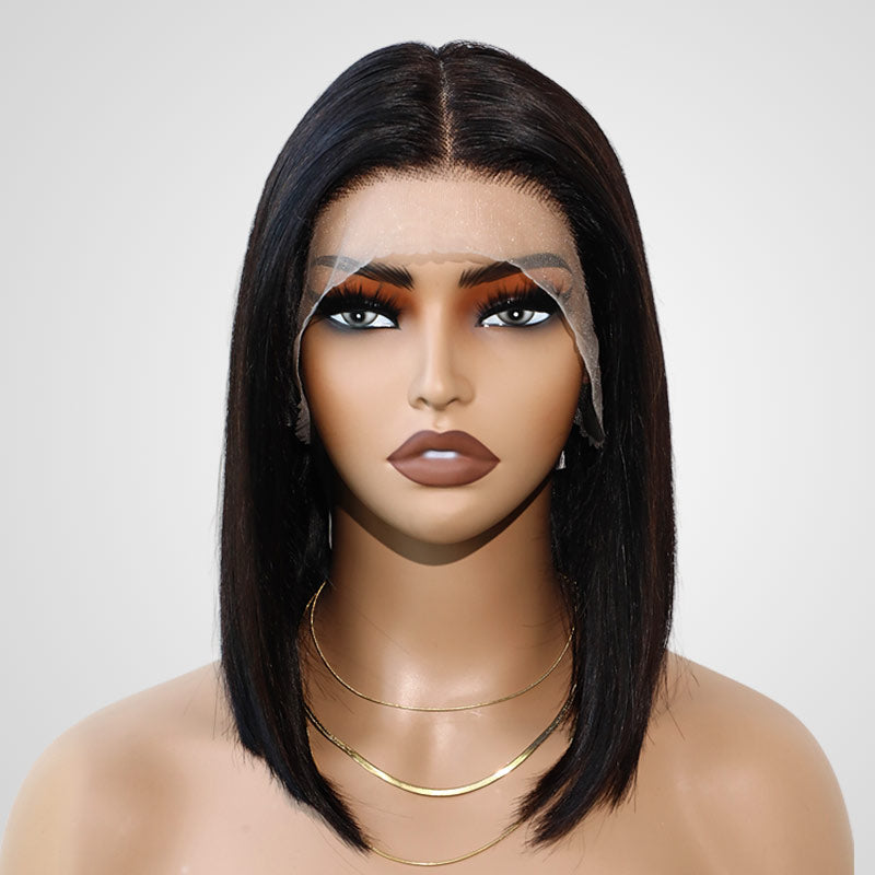 classic style short bob wigs pre plucked lace