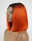 qvr wigs t lace bob wig with ombre 2 orange for confident black women