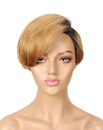 qvr wigs ombre color lady pixie cut for black women