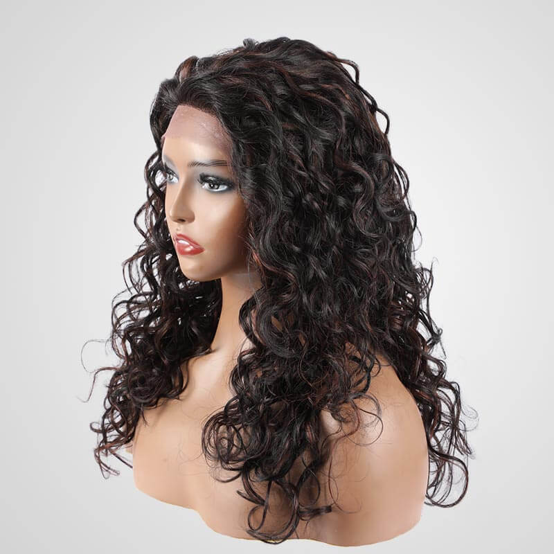 qvr wigs curly wig with black highlights for natural black hair