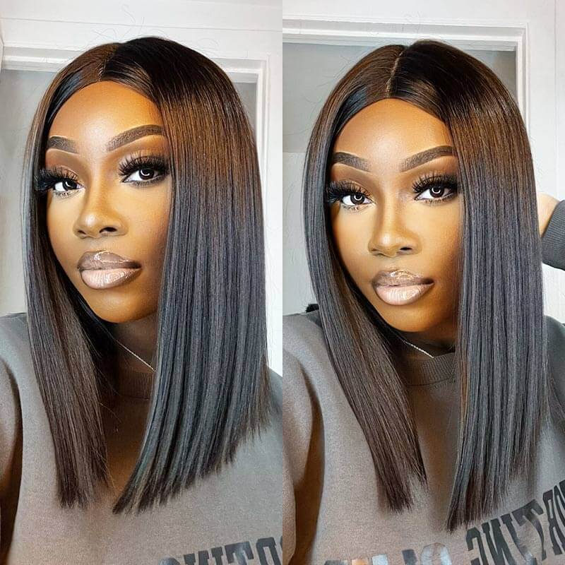 sleek glueless bob wig with mono net construction, soft and breathable for everyday wear