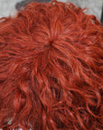 eye-catching ginger orange bob wigs with trendy bangs and waves