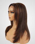 qvr wigs layered kinky straight wig for natural black style