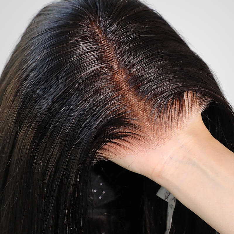 glueless wigs human hair soft silky straight texture no glue needed