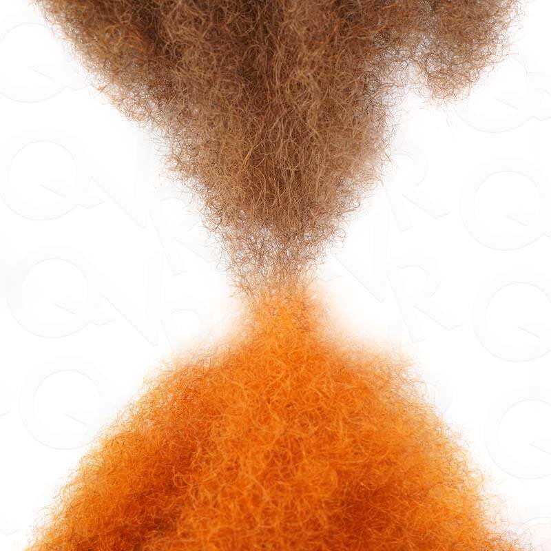 brown and orange afro kinky bulk hair