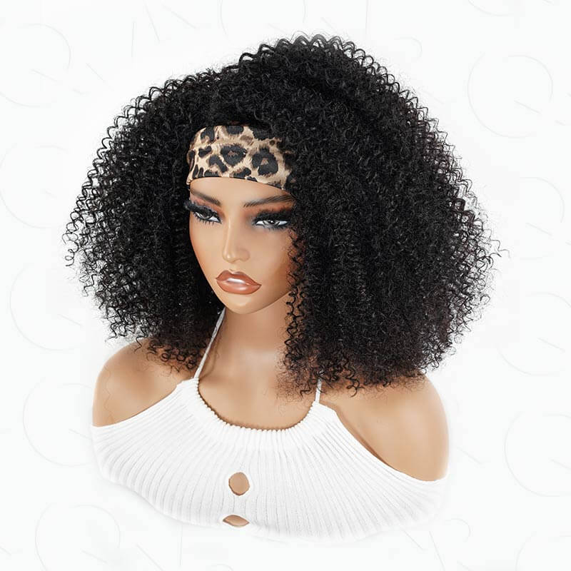 kinky curly glueless half wigs for protective hairstyle