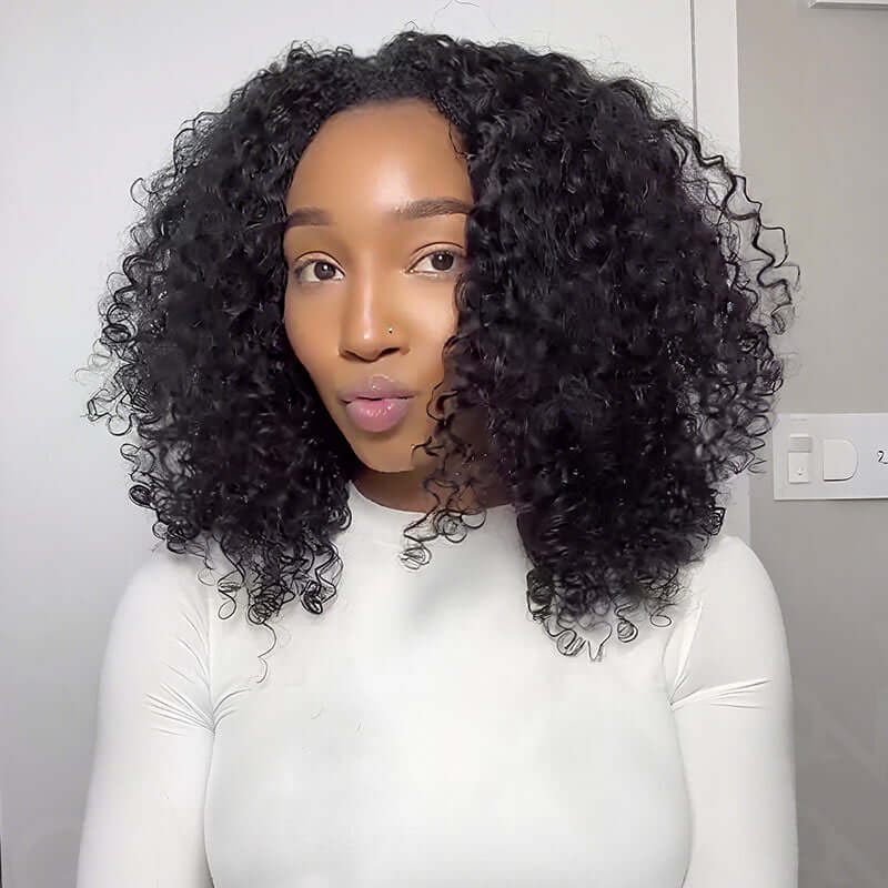 natural look glueless half wigs for afro-textured hair