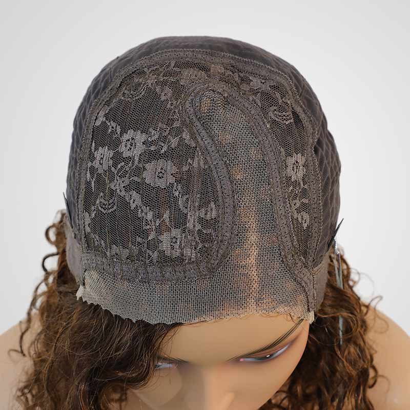 easygoing human hair bob wigs with subtle waves and color blend