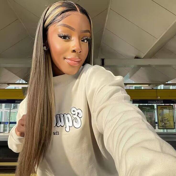 human hair lace wigs balayage 13x4 lace frontal body wave for elegant black women