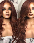 qvr wigs reddish brown 13x4 hd lace frontal for stylish black women