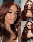 stunning glueless wigs in auburn, ideal for black women who love a bold yet natural look