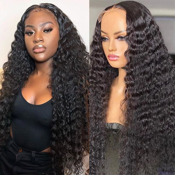 qvr hd lace wigs glueless 13x4 deep wave lace frontal wig for black women