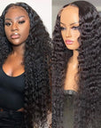 qvr hd lace wigs glueless 13x4 deep wave lace frontal wig for black women