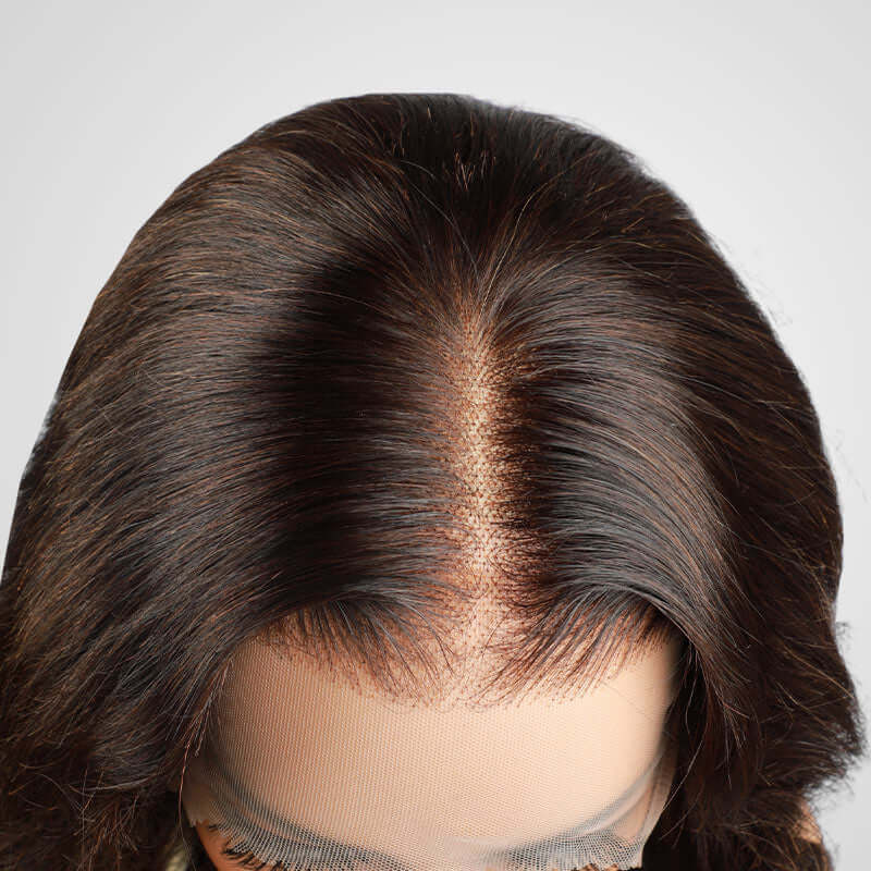 32 pouces P4/613 couleur Highlight perruque de cheveux humains vague de corps 13x4 perruque avant en dentelle avec pré plumé