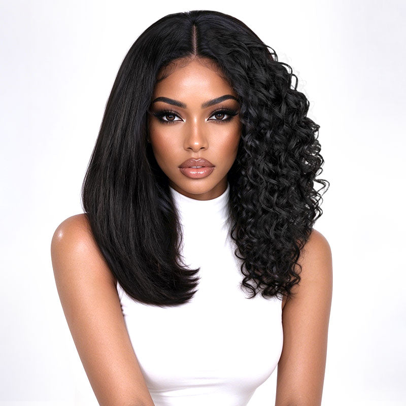 V Part Upart Kinky Curly Wigs Upgrade U Part vpart Perruques de cheveux humains Débutant amical