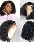 vibrant and full-bodied short bob wigs, Brazilian jerry curly L part lace front bob wigs for Black women