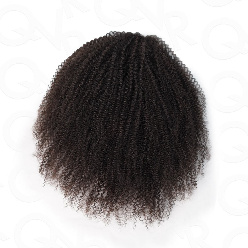 QVR Drawstring Ponytail Extension Afro Kinky Curly Human Hair Ponytail Hairstyle