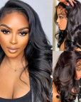 qvr wigs curly edges 13x4 lace frontal body wave with realistic hairline