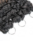 black root water wave crochet hair invisible knot design