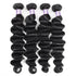 qvr loose deep wave natural black human hair weave 4 bundles