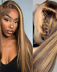 wear and go glueless wigs in straight brown style