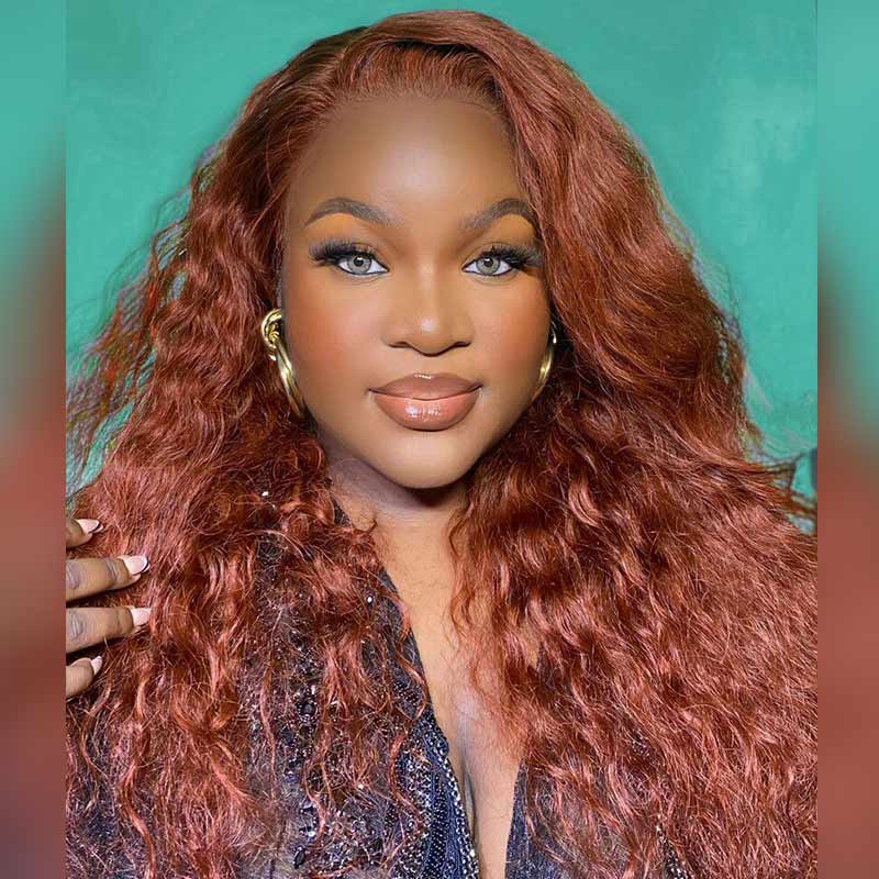 qvr wigs with rich brown tone and defined waves, low maintenance