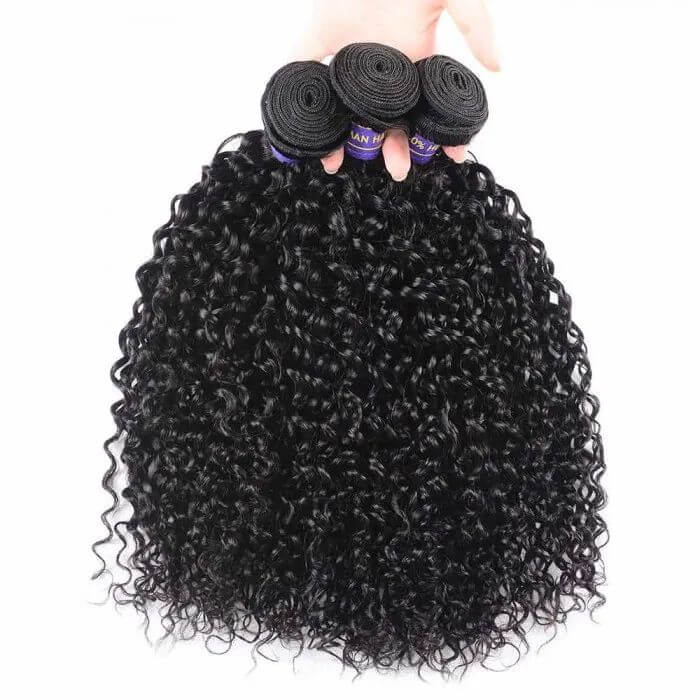 virgin human hair jerry curly hair weaves 3 bundles